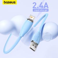 Baseus Liquid Silica Gel USB Cable 2.4A Charging Cable For iPhone 14 13 12 11 Pro Max Fast Data Charging Wire Cord