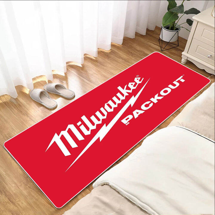 สีแดง Milwaukee เด็กห้อง Mat Entrance พรมเช็ดเท้าลื่นพรมพรมเช็ดเท้าสวด