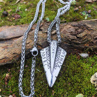 Shop 《 DTOU Fashion 》Spear Odin S Spear GIR Viking Kalung untuk Leki dengan Bol Simrune Raven ของโอดินอังกฤษตำนาน,Barang Kpagan