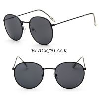 【READY STOCK】INS Fashion Classical R Round Metal Frame Sunglasses WomenMen