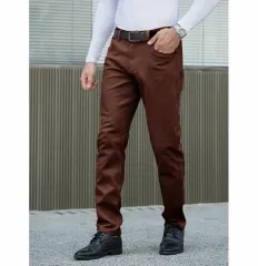 Classic Design Slim Fit Elegant Dress Pants, Men's Semi Formal Solid Color  Slightly Stretch Dress Pants For The Four Seasons Business Banquet Party -  Temu Malaysia