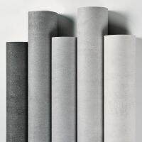 ✵♞❉ Nordic Gray Cement Concrete Wallpaper PVC Bedroom Decoration Clothing Store Industrial Wind Wall Sticker Room Decor Solid Color