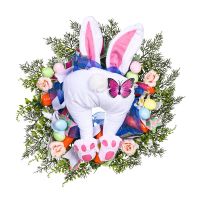 Colorful Easter Rabbit Garlands Door Oranments Wall Decoration Bunny Easter Party Eggs Happy Easter Party Decor for Home