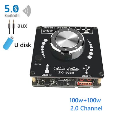 100W 100W Bluetooth 5.0 Amplifier Board Digital Audio Power Class D 20W 200W HiFi Stereo 2.0 Channel Music USB Sound Card AMP
