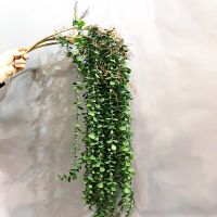 100Cm Artificial Plants Vine Fake Eucalyptus Rattan Plastic Tree Branch Wall Hanging Leafs For Home Garden Outdoor Wedding Decor