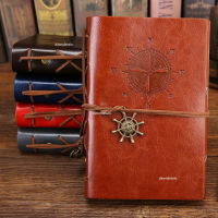 R Spiral Notebook Diary Notepad Vintage Pirate Anchors PU Leather Note Book เปลี่ยนเครื่องเขียนของขวัญ Traveler Journal