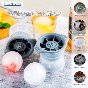 1pc Creative Homemade Ice Block Mold Round Ball Ice Grid with Cover  Household Frozen Ice Block Homemade Ice Box Ice Mold
