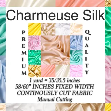 Silk Charmeuse Satin (45 inch) Fabric - Off White / Yard Many Colors Available