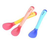 Limited Time Discounts 3Pcs Sensing Spoon Temperature For Baby Safety Infant Feeding Spoons Kids Boy Girl Toddler Infant Flatware Random Color