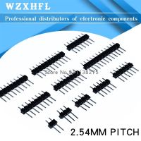 10Pcs 2.54mm Single Row Male 2~40P PCB Board Pin Header Connector Strip Pinheader 2/3/4/5/6/8/10/12/20/40Pin For Arduino WATTY Electronics