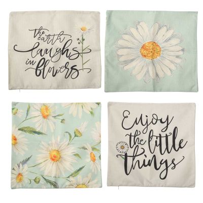 Summer Decorations Pillow Covers Daisy Quote Floral Pillows Decorative Throw Pillows Spring Summer Farmhouse Decor