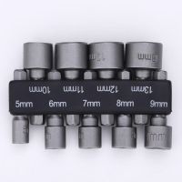 {SAVAGE Hardware Tools} 9ชิ้น/เซ็ต5Mm-13Mm Hex Socket Sleeve Nozzles Nut Driver Set Drill Bit Adapter Socket Wrench For Power Tool Mat Handle Screw