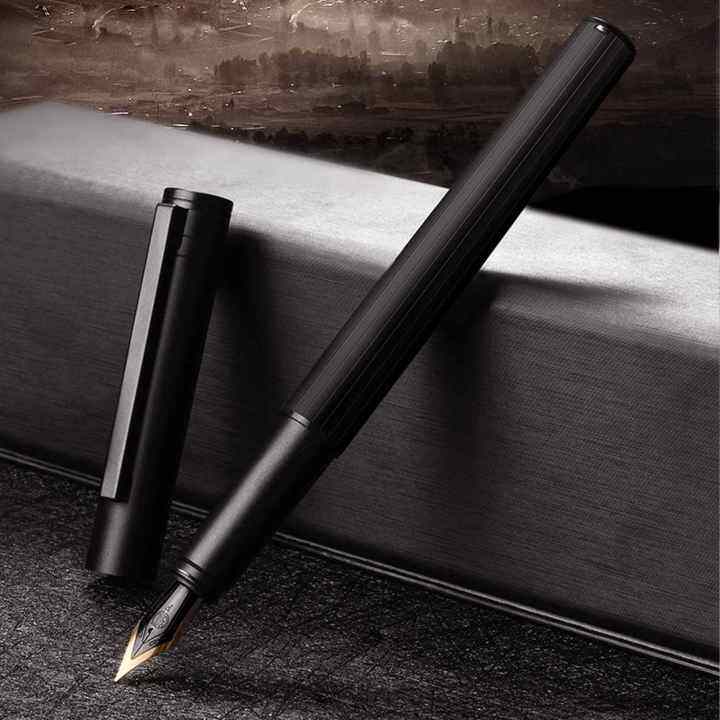 hongdian-h1-fountain-pen-aluminum-alloy-beautiful-black-golden-nib-eff-0-40-5mm-size-writing-ink-pen-for-business-office-gifts