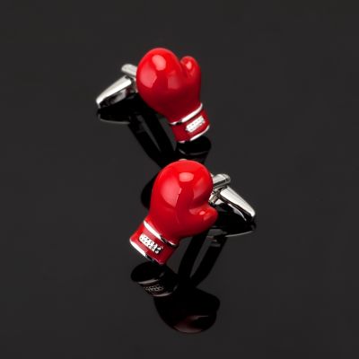 XK150 High quality men 39;s shirts Cufflinks red boxing gloves Cufflinks brand men 39;s clothing accessories glazed craft style
