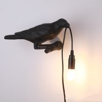 Resin Lucky Bird Creative Crow Wall Table Lamp Bedroom Night Light Bedside Living Room Wall Lamp Home Decoration Night Lights