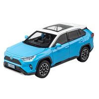 รถสะสมโมเดลรถโลหะผสม RAV4ขนาดใหญ่1:22สำหรับคนรักรถของสะสมรถลากของขวัญเด็กผู้ชาย