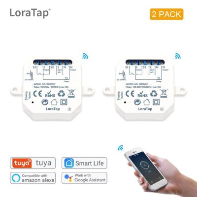 Loratap สวิตช์ไฟอัตโนมัติ1แก๊ง,สวิตช์ไฟไร้สาย10a จับเวลาทำงานร่วมกับ Google Home Alexa Echo รีโมทคอนโทรล