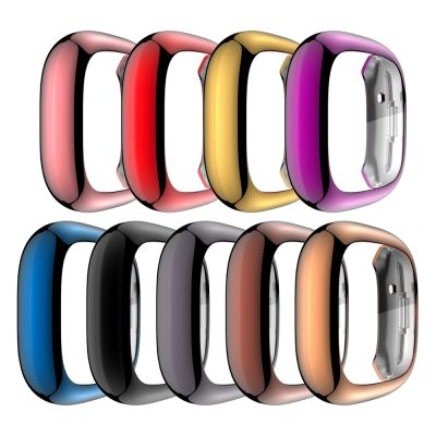 Soft Tpu Case for Fitbit Versa 3 2 1 Sense Waterproof Watch Shell Cover Screen Protector for Fitbit Versa 3 Full Cover Case
