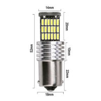 Yangguangxin CCC 2X แอลอีดี Canbus 15 SMD BA15S P21W กำลังสูง6000K ไฟท้ายเบรครถสีขาว