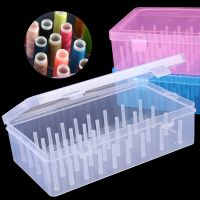 New 42Pcs Axis Sewing Spool Container Threads Organizer Plastic Transparent Bobbin Storage Box Household Craft Line Suitcase