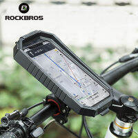 ROCKBROS ที่วางโทรศัพท์มอเตอร์ไซค์กันน้ำกันแถบกันลื่น360 ° ขาตั้งโทรศัพท์กันกระแทกจักรยาน Universal ขนาด6.7นิ้ว