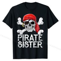 Pirate Sister T shirt  Roger Flag Skull &amp; Crossbones Top T-shirts Tees Classic Cotton Casual Custom Mens