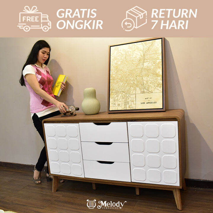 Melody-Furniture Lemari Buffet Klasik Modern JULY SIDEBOARD | Lazada ...