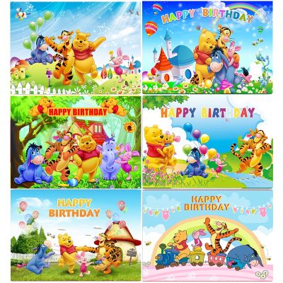 Disney Winnie The Pooh Party Backdrops Wedding Decoration Childrens Birthday Photozone Custom Background Decorations Wall