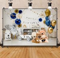 5x3ft 1st Bday เค้กฉากหลังถ่ายภาพชนลายหมีสำหรับเด็กหญิงและชายฉากหลังที่อาบน้ำสำหรับเด็กทารกพื้นหลังรูปดาวน้อยกระพริบตา