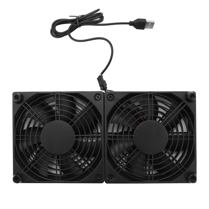 120Mm 5V USB Powered PC Router Dual Fans High Airflow Cooling Fan for