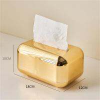 Golden Tissue Holder Home Decor Silver Tissue Box Dispenser Storage Napkin Case Organizer Ornament Kitchen Wet Wipes Decoration