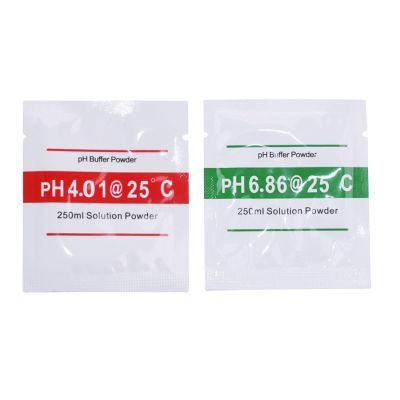 【Quality】 ผงแก้ไขค่า PH 2ชิ้น/ล็อตผงควบคุมค่า PH สำหรับพิพิธภัณฑ์สัตว์น้ำวัดค่าความขาว4.01/ 6.86จุดสอบเทียบเครื่องวัดกระดาษทดสอบค่า PH