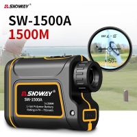 SNDWAY กล้องโทรทรรศน์ Rangefinder 600M 1000M 1500M เครื่องวัดเมตรเลเซอร์สำหรับล่าสัตว์กล้องส่องกอล์ฟเลนซ์เดียวอุปกรณ์หาพิกัดรูเล็ตสายวัด