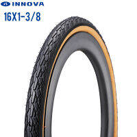 INNOVA 16Inch 16x1-38 37-349 folding bicycle tire MTB road bike tires city commuter tyre inner tube yellow side 50-85 PSI