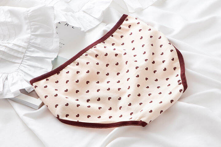 braforyou-n636-กางเกงในผ้าคอตตอน-ใส่สบาย-ไม่อึดอัด-ผ้านุ่ม-ลายหัวใจน่ารัก