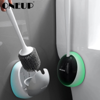 ONEUP TPE Silicone Brush Head Toilet Brush Quick Drain Cleaning Tools for Toilet Wall-Mounted Household WC Bathroom Accessories