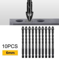 【2023】1046Pc 6Mm ทังสเตน Carbid Hex Shank Cross กระเบื้องเจาะ Bit Hole เปิดสำหรับเจาะหินอ่อนเซรามิค Spear กระจกเครื่องมือ Tit