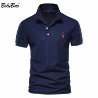 BOLUBAO Brand Polo Shirt Mens Casual Deer Embroidery Cotton Polo shirt Men Short Sleeve High Quantity Fashion Polo Male Towels