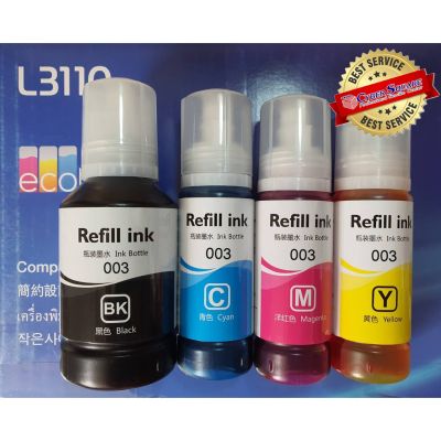 RJ ❀หมึกเติม EPSON 003001 - สีดำขวดใหญ่ 127 ml. - Refill Ink สำหรับ L3210L3250L5190L3110L3150L1110L4260L6290L6270✼