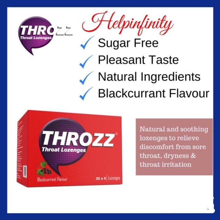 Hot ! THROZZ Throat Lozenges to Relieve Sore Throat / Throat Irritation