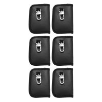 Car Key Signal Blocker Pouch Case [ 6 PACK ] Mini Faraday Bag for Car Keys Keyless Entry Fob Guard Signal Blocking Pouch