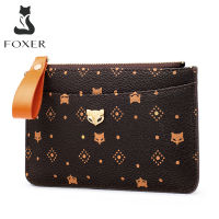 TOP☆FOXER Women Card Holder PVC Leather Embossing Mini Wallet Stylish Lady Money Bag Coin Pocket Female Purse