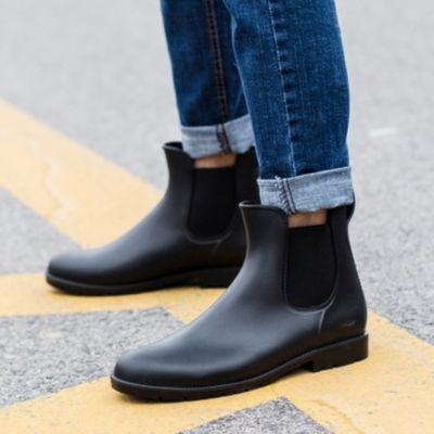 Chelsea boots men rain boots low bot warm boots male low bot water shoes men slip bot galoshes fishing boots wellies Waterproof