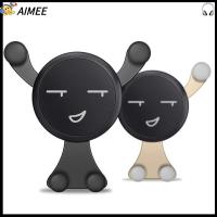 AIMEE Auto Universal รองรับ GPS ของสมาร์ทโฟน หมุนได้ 360 องศา ABS ขาตั้งมือถือ ที่ยึดในรถ คลิประบายอากาศ ที่วางโทรศัพท์ในรถ