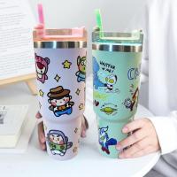 30oz Cartoon Pattern Ice Blaster Cup 304 Stainless Straw Vacuum Cup Insulation Steel Q4M2