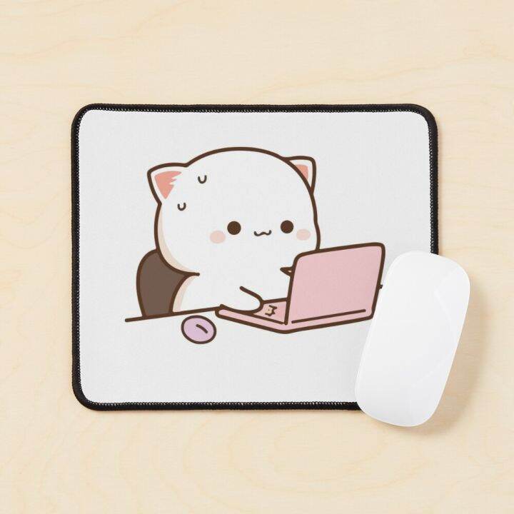 [in Stock]funny Mochi Mochi Peach Cat Mouse Pad Gaming Computer Keyboard Mousepad Desk Pc Table