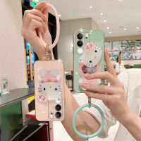 เคสโทรศัพท์ Vivo V29 5G V23e 5G สายรัดข้อมือกระจกแต่งหน้าลูกแมวน่ารักสีลูกกวาดเคสซิลิโคนนิ่มเคส Vivo V29 5G เคสโทรศัพท์สวยปก