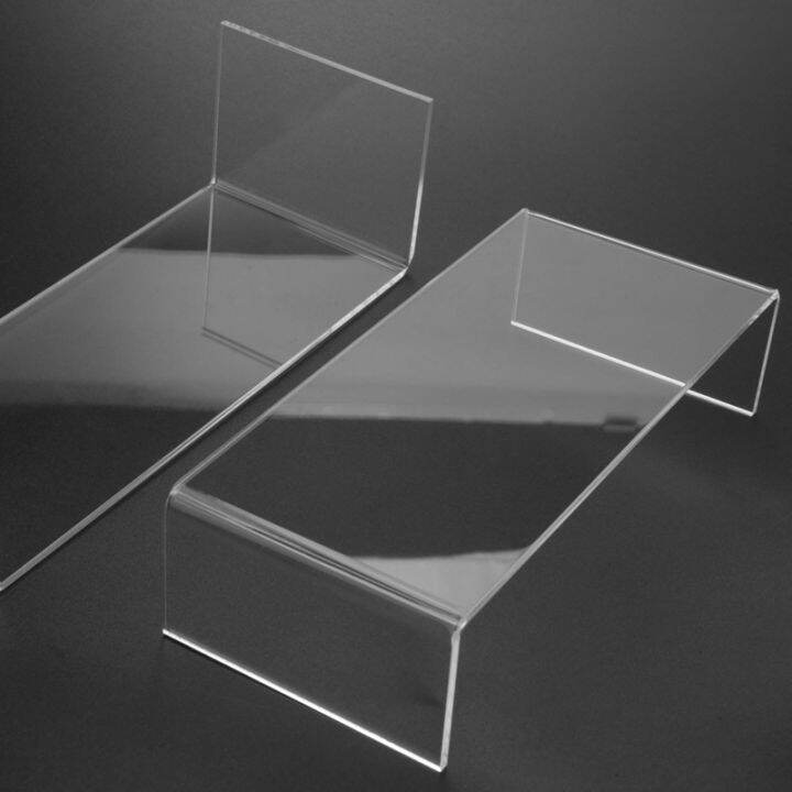 5 Pack Clear Acrylic Display Risers, 5 Sizes Acrylic Jewelry Display Riser Shelf Showcase