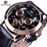 ใหม่ Forsining 5 Hands Tourbillion สไตล์ WAVE Dial Multi - Function จอแสดงผลนาฬิกาสำหรับผู้ชาย TOP ธุรกิจแบรนด์หรูนาฬิกาอัตโนมัติ. ผู้ชายของขวัญ