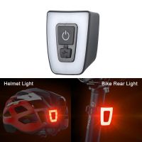 ▽✕ Bike Helmet Light USB Rechargeable Flashlight Bicycle Seat Rear Lamp MTB Bicycle Helmet Taillight Warning MTB Cycling Lantern